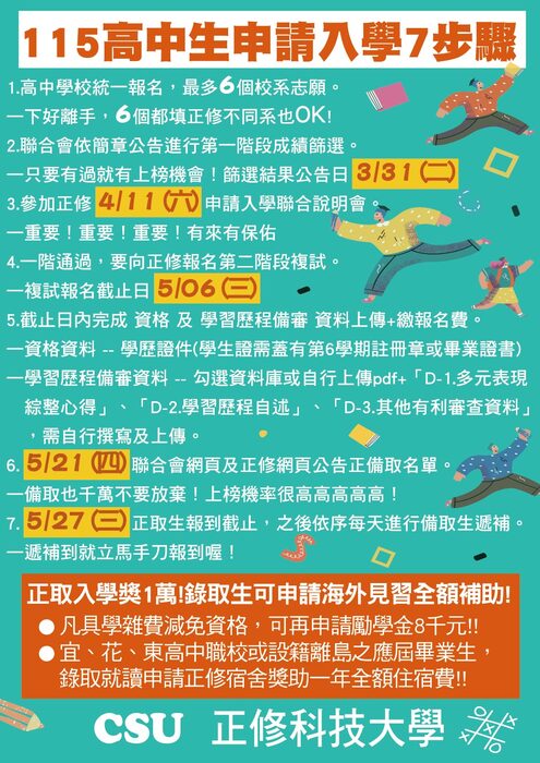 115學年度日間部四技申請入學報名步驟說明(懶人包)圖片